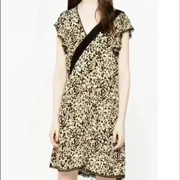 ZADIG VOLTAIRE RINGO LEO CRINKLED DRESS size small - Picture 4 of 7